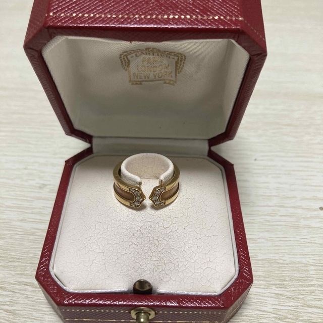【完売】  Cartier CARTIERカルティエ★C2リングダイヤ10Pダイヤモンドk18 - リング(指輪)