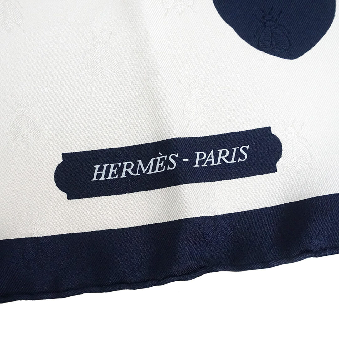 エルメス カレ タトゥアージュ 90 Harnais de Cour 宮廷の馬具 スカーフ シルク 100％ マリン ブラン ネイビー 白 HERMES（新品・未使用品）