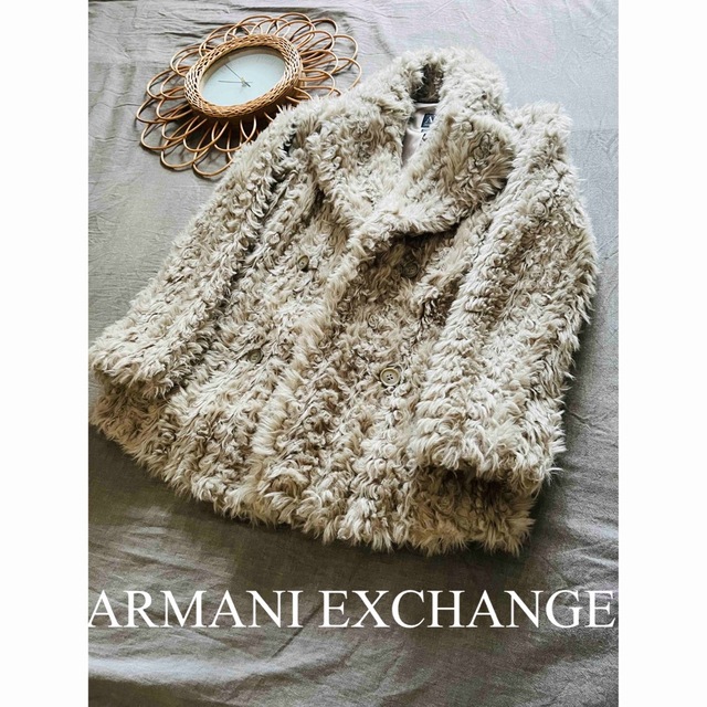 美品　ARMANI EXCHANGE アウター　アルマーニ　フェイクファー　人気 | フリマアプリ ラクマ