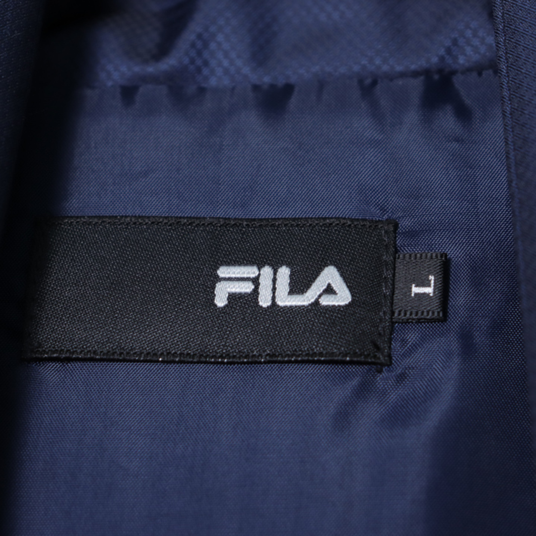 FILA(フィラ)のフィラ 中綿ベンチコート フード付き ジップアップ 無地 ロングコート アウター スポーツ メンズ Lサイズ ネイビー FILA メンズのジャケット/アウター(その他)の商品写真