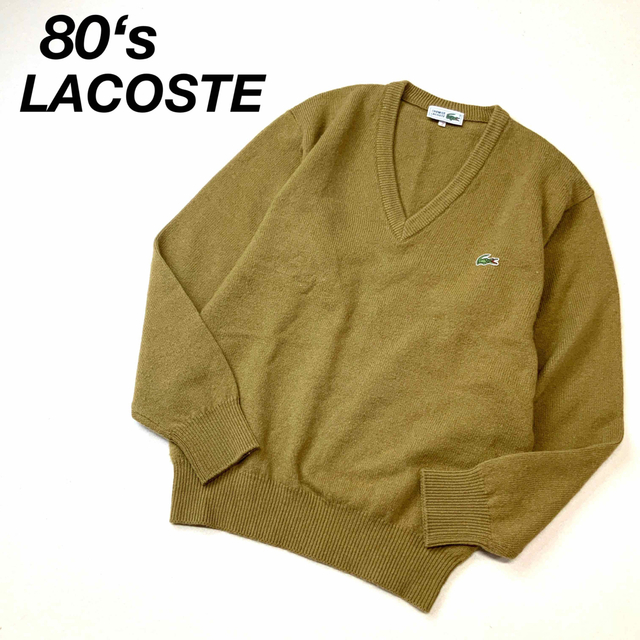 【美品】80‘s CHEMISE LACOSTE フレンチタイプ ウールニット