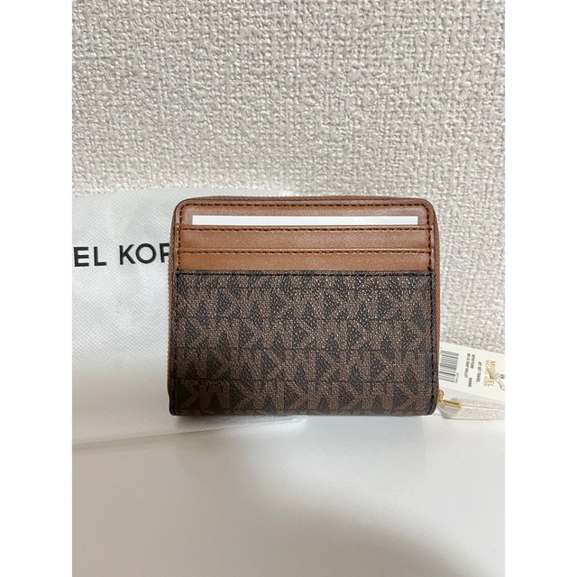 新品☆MICHAEL KORS ブラウン シグネチャー  レザー 折り財布