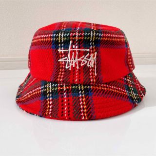 ステューシー(STUSSY)のstussy ステューシー BIG LOGO PLAID BUCKET HAT(ハット)