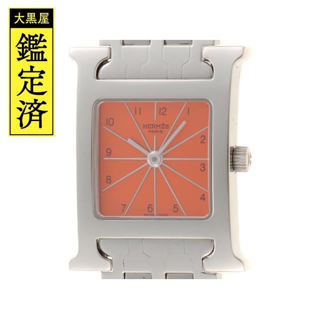 上品な Hermes - HERMES HH1.210 SS オレンジ クォーツ【432】 腕時計 