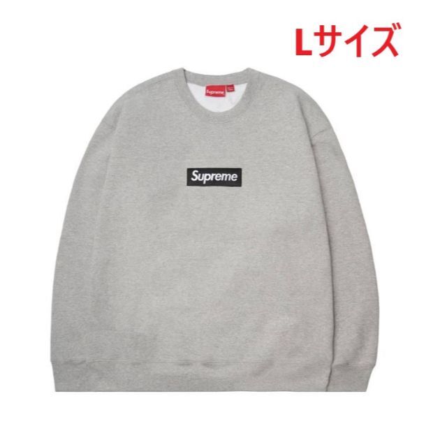 L Supreme Box Logo Crewneck Heather Grey