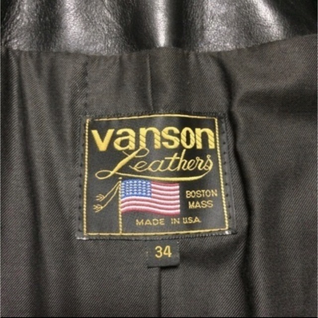 VANSON(バンソン)のVANSON ライダースジャケット シングル 本革 size34 メンズのジャケット/アウター(ライダースジャケット)の商品写真