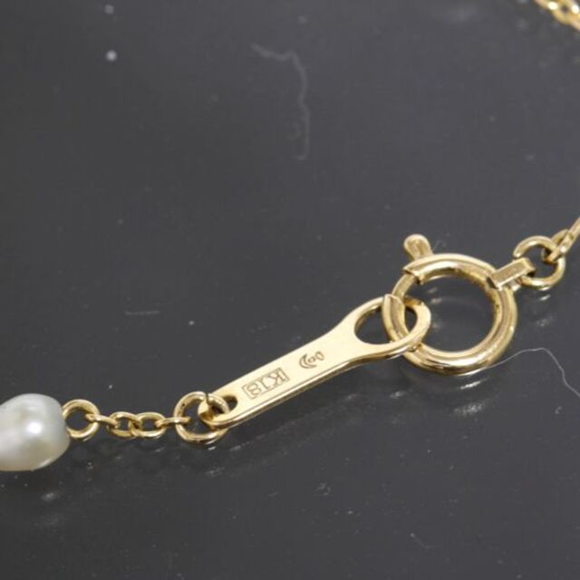 タサキ 田崎真珠 TASAKI パール チェーン ブレスレット K18 16cm