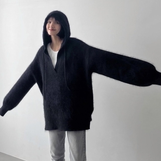 CLANE ☆ ANGORA OVER KNIT HOODIE 愛用 spektakel.wien