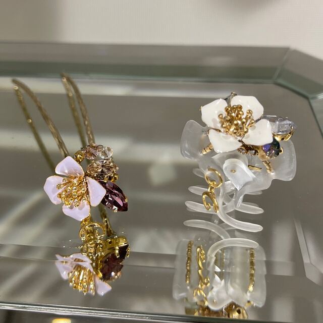 Complex Biz - 七宝焼のお花モチーフコンプレックスビズ ヘア Complex Biz - 七宝焼のお花モチーフコンプレックスビズ ヘア