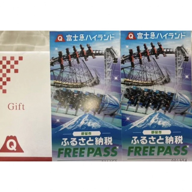 富士急ハイランド フリーパス引換券2枚セット ペアチケット ふるさと