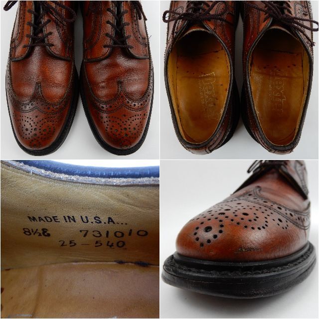 メンズDexter Long Wing Tip Shoes 1980s US8.5E