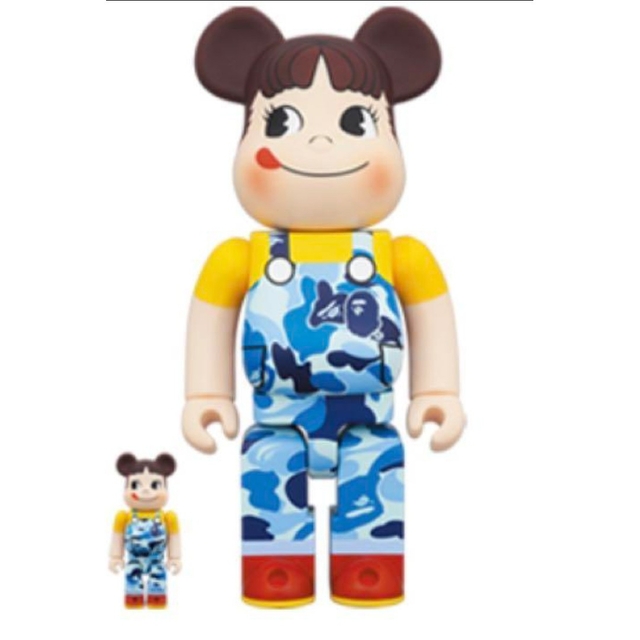 BE＠RBRICK BAPE(R)× ペコちゃん 100% u0026 400% ブルー-