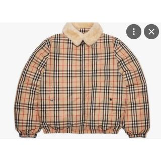 バーバリー(BURBERRY)のsupreme burberry  シアリング　カラー　ダウン　パフ　ジャケット(ダウンジャケット)