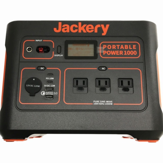 ☆極美品☆ Jackery ジャクリ ポータブル電源 PTB101 Black+orange Portable Power1000 1002Wh/1000W 62887 自動車/バイクのバイク(工具)の商品写真