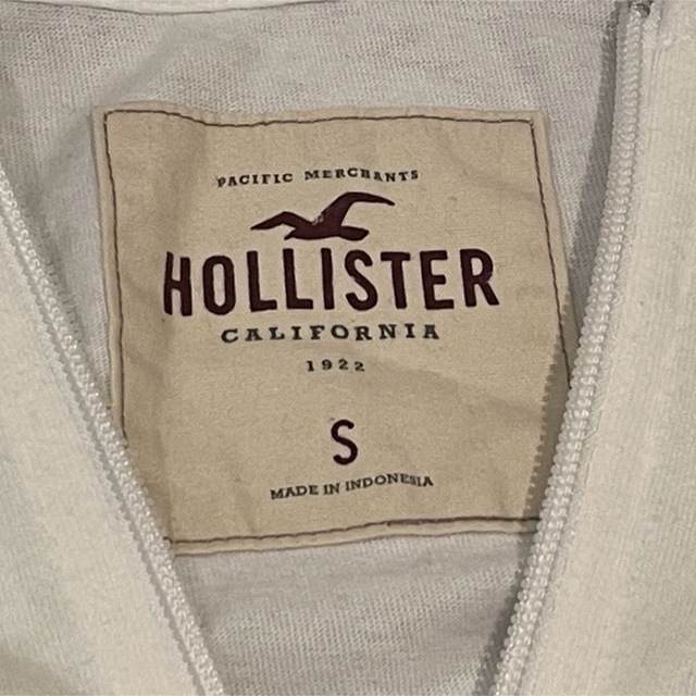 Hollister(ホリスター)のホリスター　薄手　パーカー　白 メンズのトップス(パーカー)の商品写真