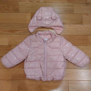 GAP 90cm 18m-24m　ダウン　スター柄　ピンク　女の子(ジャケット/上着)