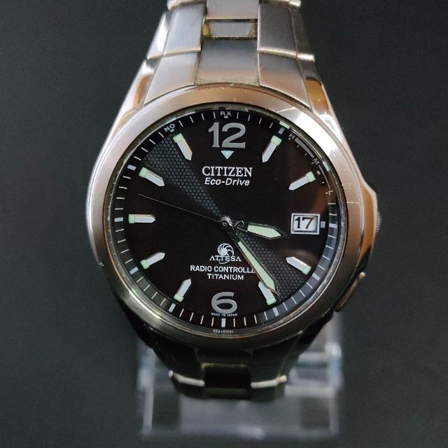 CITIZEN - 美品【稼働品】CITIZEN シチズン アテッサH410 ブラック ...