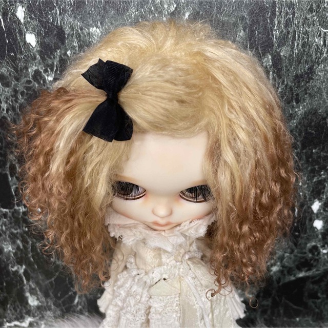 blythe _wm-802ココアクリームグラデーション????チベットラムウィッグ