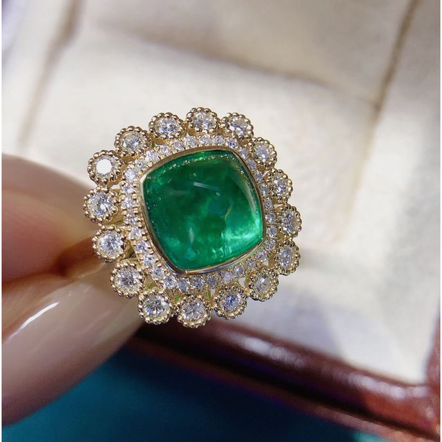 再×14入荷 天然 エメラルド ダイヤ リング2.31ct k18 ¥ - 通販