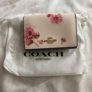 コーチ(COACH)の新品 COACH フラワー 花柄 名刺入れ(名刺入れ/定期入れ)