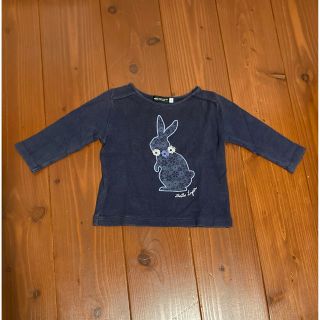 ベベ(BeBe)のべべ BeBe ロンT 長袖　Tシャツ　ネイビー(Ｔシャツ)