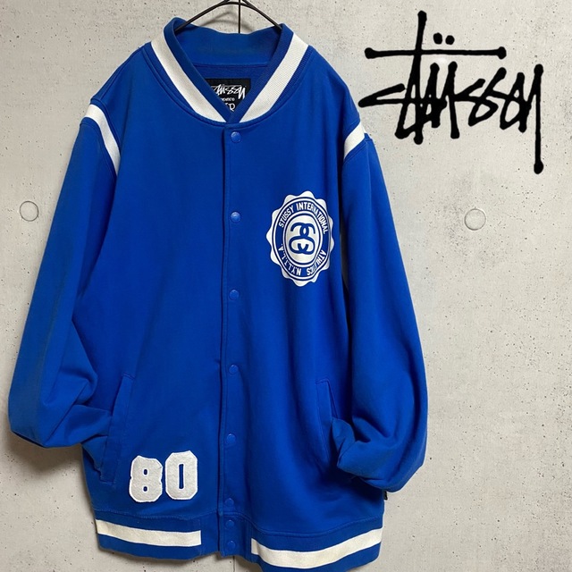 STUSSY/ステューシー　スウェット　ジャケット　スナップボタン　　XL