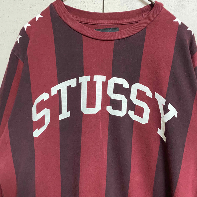 Stussyステューシー長袖ロンtsSLl古着ピンクコムドットメンズ Stussyステューシー長袖ロンtsSLl古着ピンクコムドットメンズ