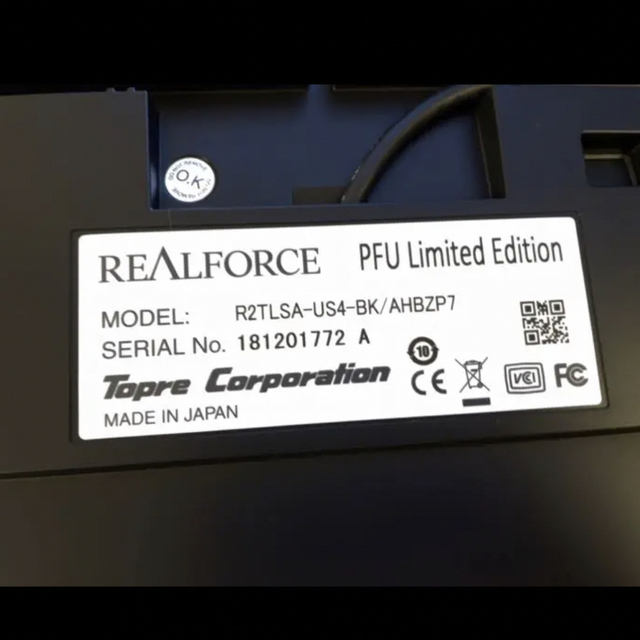 realforce R2TLSA-US4-BK キーボード 英語配列 スマホ/家電/カメラのPC/タブレット(PC周辺機器)の商品写真