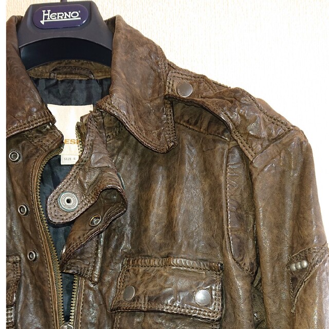 DIESEL(ディーゼル)のDIESEL leather jacket メンズのジャケット/アウター(レザージャケット)の商品写真