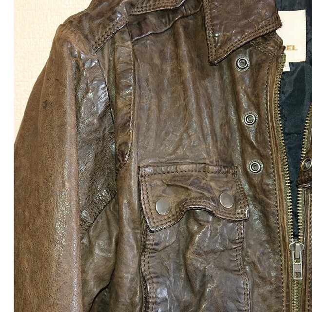 DIESEL(ディーゼル)のDIESEL leather jacket メンズのジャケット/アウター(レザージャケット)の商品写真