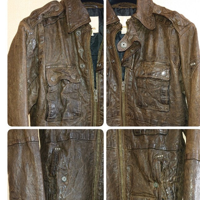 DIESEL(ディーゼル)のDIESEL leather jacket メンズのジャケット/アウター(レザージャケット)の商品写真