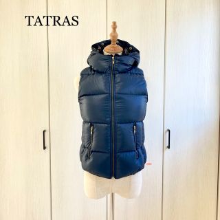 TATRAS - 訳あり タトラス ダウンベスト ネイビー ダブルファスナーの