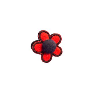 Felt Flower Lapel Pin Red(その他)