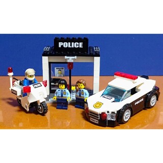 レゴ(Lego)のレゴ★シティ ポリス 交番情景セット オリジナルビルド 美品 激レア(その他)