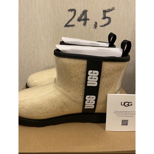 UGG アグ クラシッククリアミニ2 ナチュラル レインブーツ スノー