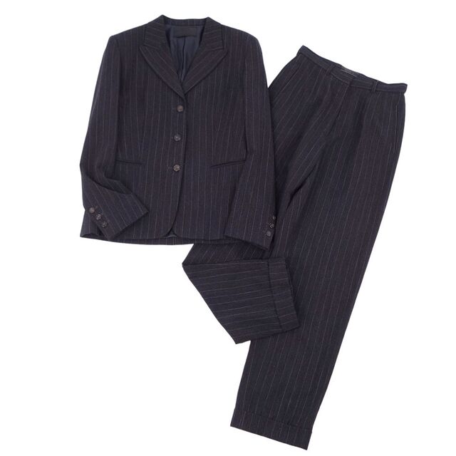 美品 プラダ PRADA セットアップ パンツスーツ ウール ストライプ ジャケット パンツ レディース 42(L相当) ブラック | フリマアプリ ラクマ 美品 プラダ PRADA セットアップ パンツスーツ ウール ストライプ ジャケット パンツ レディース 42(L相当) ブラック | フリマアプリ ラクマ