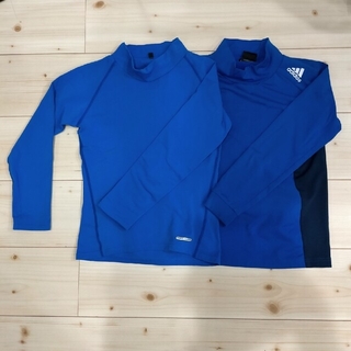 アディダス(adidas)の野球 アンダーシャツ冬用 ロイヤルブルー  130 140(ウェア)
