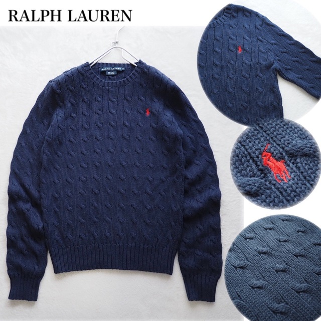 Ralph Lauren - RALPH LAUREN クルーネック ケーブルニット コットン ...