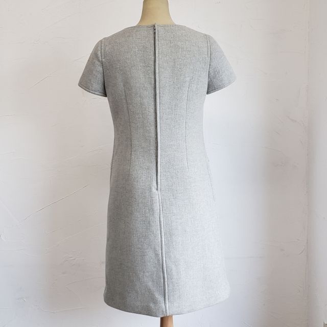 Courreges - クレージュ ☆ ウール 半袖 ワンピース 秋冬 38 ポケット ...