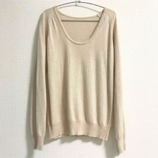 Samoyed Low U cut Pullover - Oatmeal(ニット/セーター)