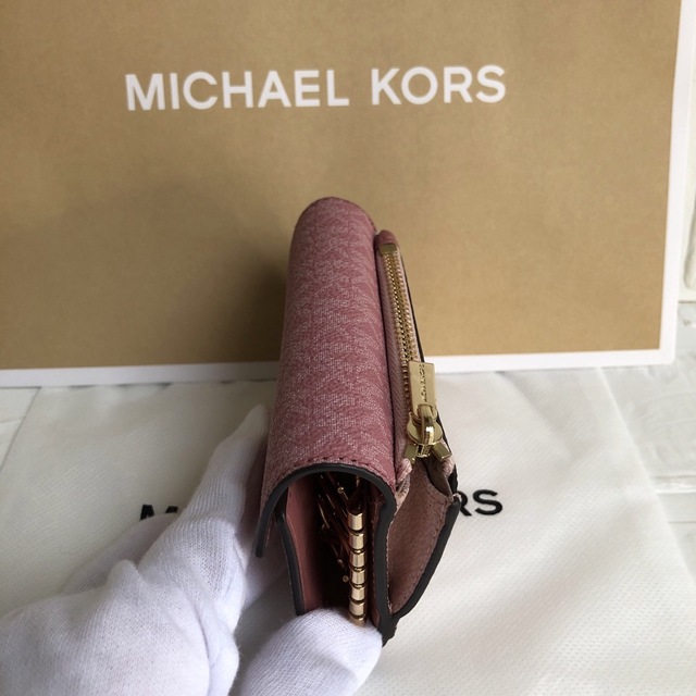 Michael Kors(マイケルコース)の新品★マイケルコース 定価16,500円 シグネチャーピンク キーケース 財布 レディースのファッション小物(キーケース)の商品写真