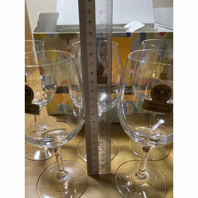 プリマベーラ、イタリア製クリスタルワイングラスく5脚未使用の通販 by ...