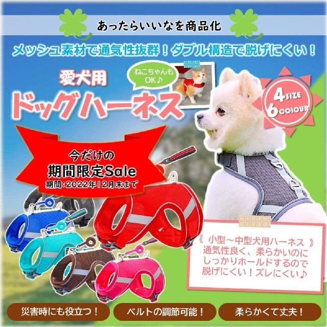 専門ショップ ⭐️脱げにくい⭐️犬用ハーネス ハーネスリード 2024年