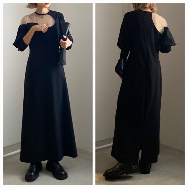 LAKE CURVE TRICOT RIB DRESS | newbornbrainsociety.org