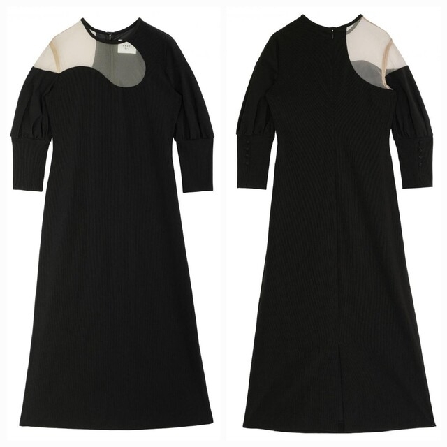 Ameri VINTAGE - AmeriVINTAGE LAKE CURVE TRICOT RIB DRESSの Ameri VINTAGE - AmeriVINTAGE LAKE CURVE TRICOT RIB DRESSの