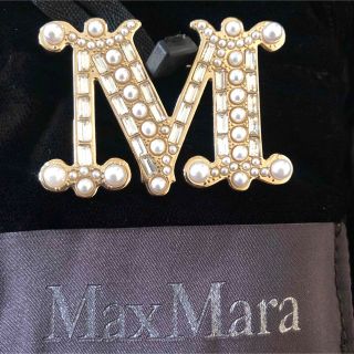 Max Mara - Max Mara マックスマーラ キラキラ&パール M ブローチ
