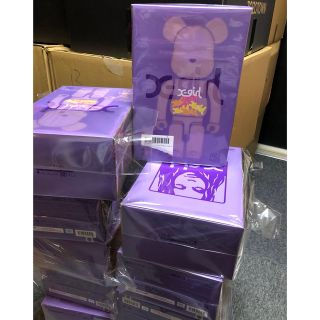 メディコムトイ(MEDICOM TOY)のBE@RBRICK X-girl CLEAR PURPLE 100% 400%(その他)