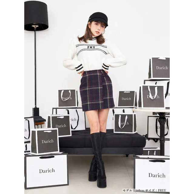 4個まで郵便OK 【新品未開封品】DDコンパクトニットトップス・チェック