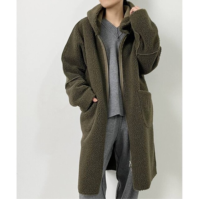 Lou Andrea/ルーアンドレア Mouton Fake Hood Coat