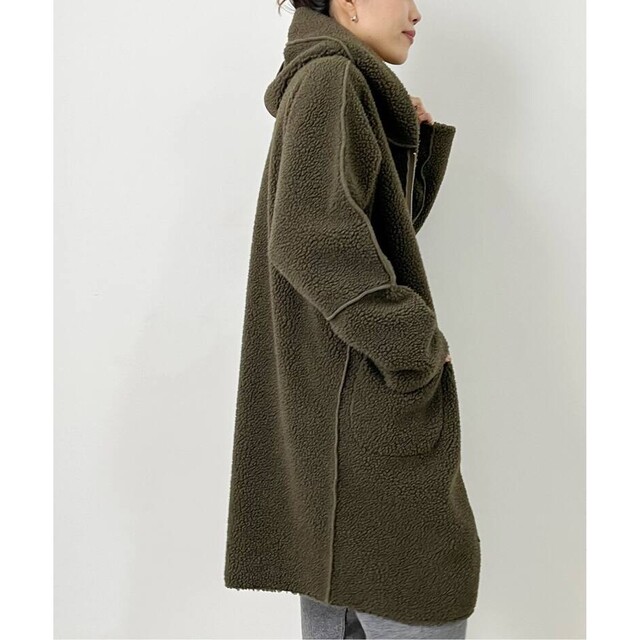 Lou Andrea/ルーアンドレア Mouton Fake Hood Coat 素敵でユニークな